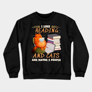 Reading cats Crewneck Sweatshirt